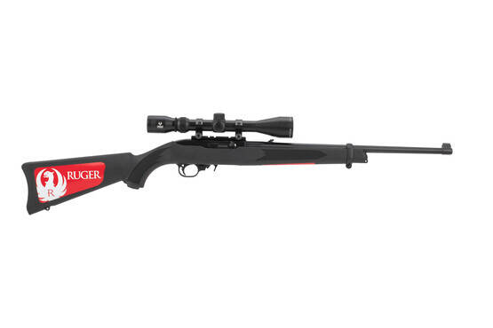 Ruger 1022 22lr rifle comes with a viridian riflescope